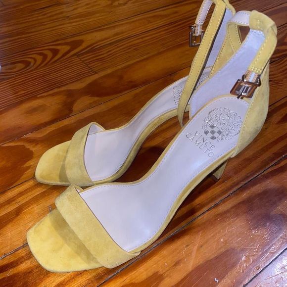 Vince Camuto Shoes - Vince Camuto Women's Yellow Beah Heel Ankle Strap Sandal size 9